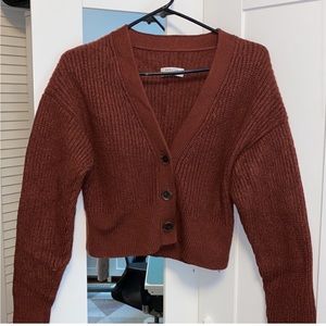Aritzia babaton Canberra cardigan in raspberry small